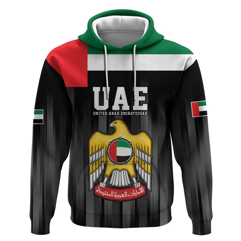 United Arab Emirates Hoodie UAE Emblem Hawk of Quraish - Wonder Print Shop