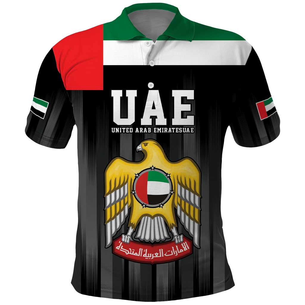 United Arab Emirates Polo Shirt UAE Emblem Hawk of Quraish - Wonder Print Shop