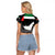 United Arab Emirates Raglan Cropped T Shirt UAE Emblem Hawk of Quraish