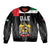 United Arab Emirates Sleeve Zip Bomber Jacket UAE Emblem Hawk of Quraish