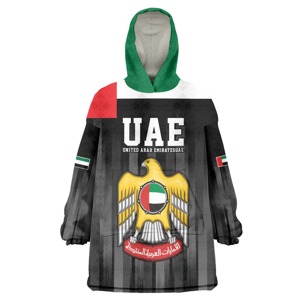 United Arab Emirates Wearable Blanket Hoodie UAE Emblem Hawk of Quraish