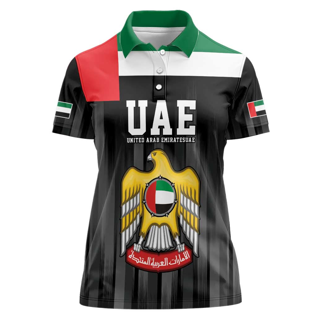 United Arab Emirates Women Polo Shirt UAE Emblem Hawk of Quraish