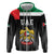 United Arab Emirates Zip Hoodie UAE Emblem Hawk of Quraish - Wonder Print Shop