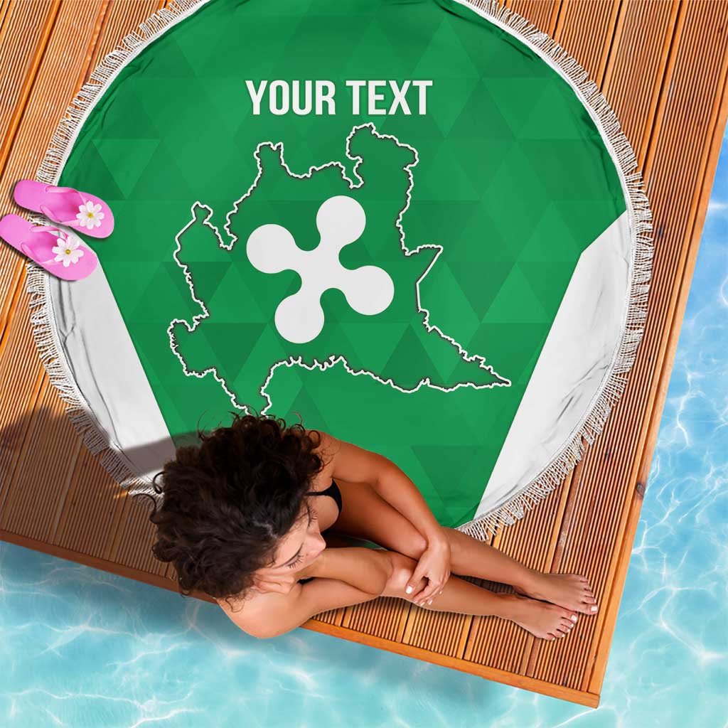 Personalized Italy Lombardy Beach Blanket Inspiration Flags Style