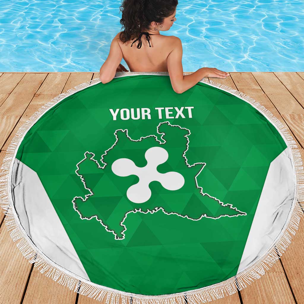 Personalized Italy Lombardy Beach Blanket Inspiration Flags Style