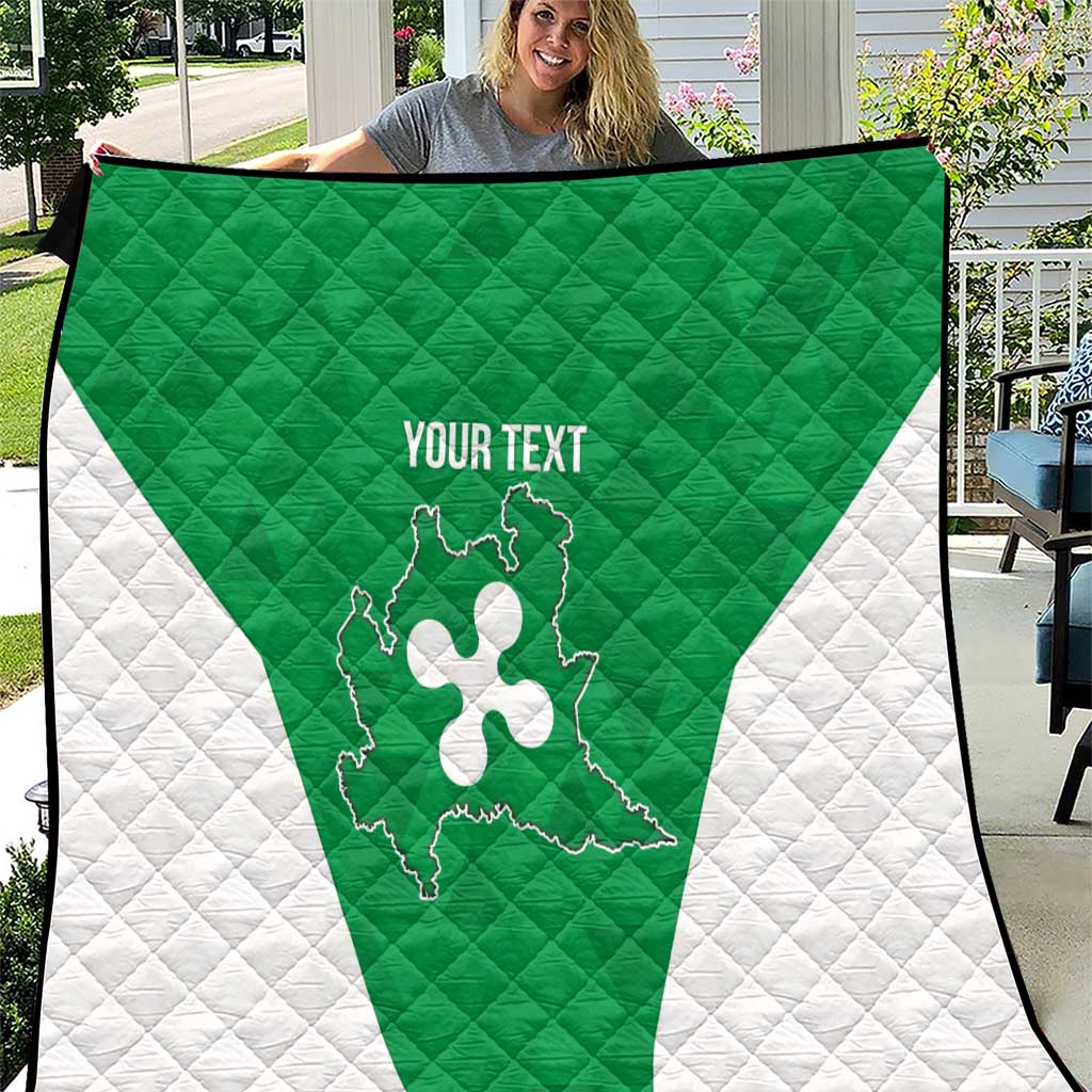 Personalized Italy Lombardy Quilt Inspiration Flags Style