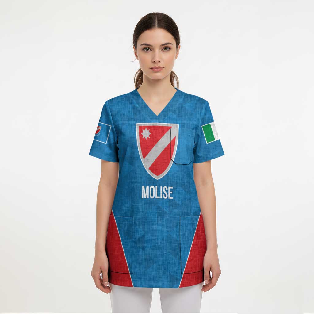 Personalized Italy Molise Scrub Top Inspiration Flags Style - Wonder Print Shop