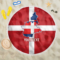 Personalized Italy Piedmont Beach Blanket Inspiration Flags Style