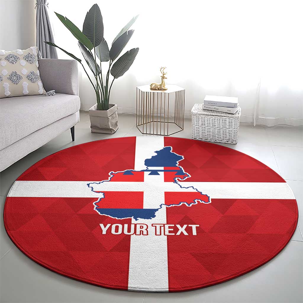 Personalized Italy Piedmont Round Carpet Inspiration Flags Style