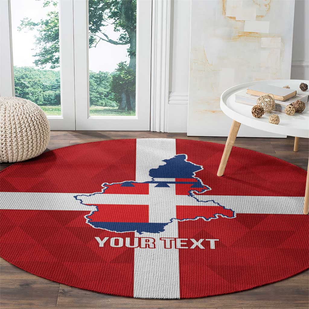 Personalized Italy Piedmont Round Carpet Inspiration Flags Style
