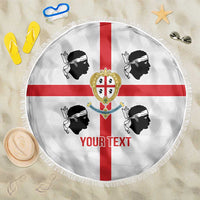 Personalized Italy Sardinia Beach Blanket Inspiration Flags Style