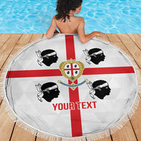 Personalized Italy Sardinia Beach Blanket Inspiration Flags Style