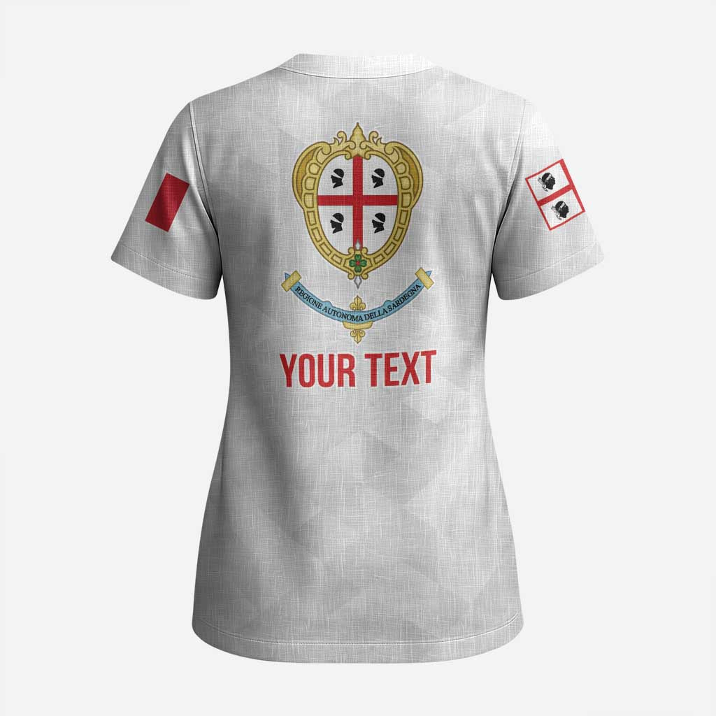 Personalized Italy Sardinia Scrub Top Inspiration Flags Style - Wonder Print Shop