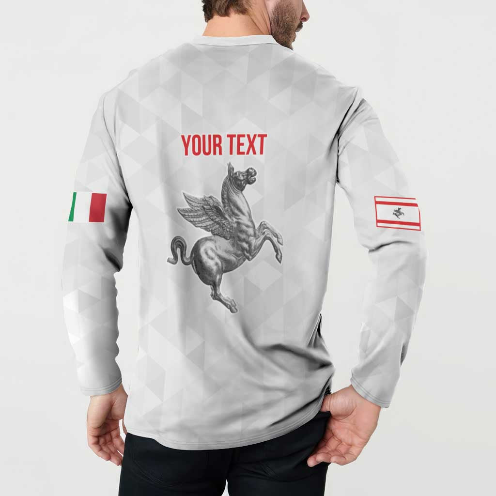 Personalized Italy Tuscany Pegasus Rampant Button Sweatshirt Inspiration Flags Style