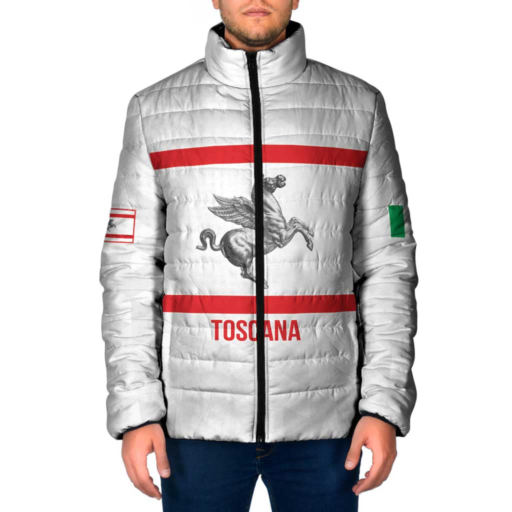 Personalized Italy Tuscany Pegasus Rampant Padded Jacket Inspiration Flags Style - Wonder Print Shop