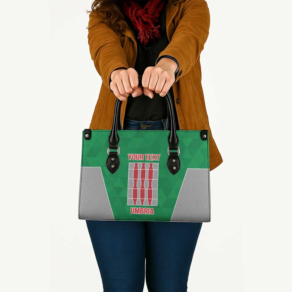 Personalized Italy Umbria Leather Bag Inspiration Flags Style - Wonder Print Shop