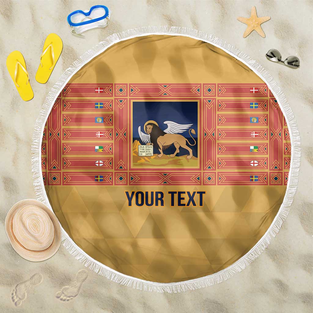 Personalized Italy Veneto Beach Blanket Inspiration Flags Style
