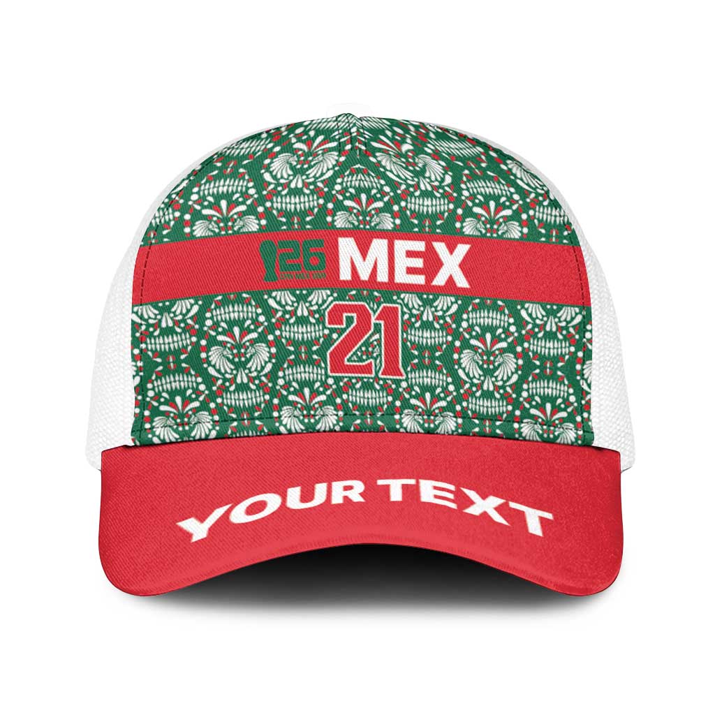 Mexico WC26 Custom Baseball Net Cap Minimalist Aztec Eagle El Tricolor