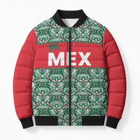 Mexico WC26 Custom Bomber Puffer Jacket Minimalist Aztec Eagle El Tricolor