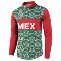 Mexico WC26 Custom Button Sweatshirt Minimalist Aztec Eagle El Tricolor