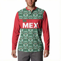 Mexico WC26 Custom Button Sweatshirt Minimalist Aztec Eagle El Tricolor