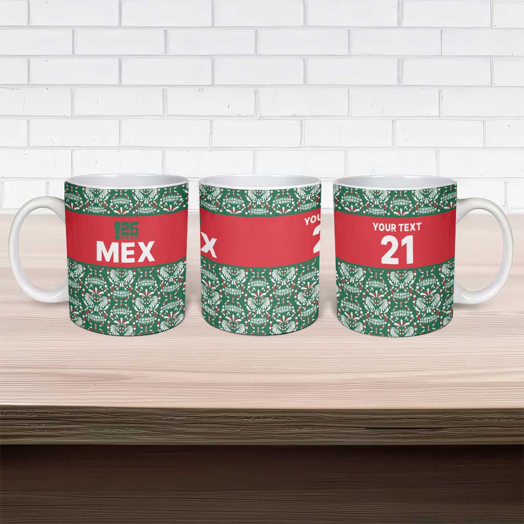 Mexico WC26 Custom Ceramic Mug Minimalist Aztec Eagle El Tricolor