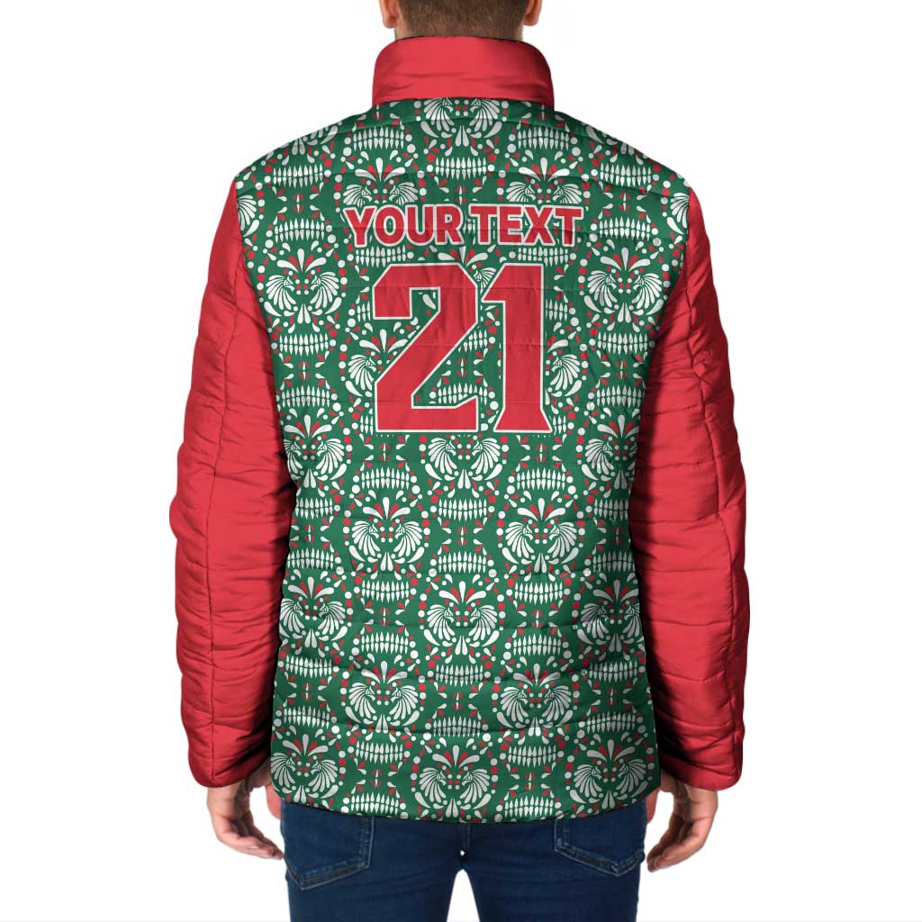 Mexico WC26 Custom Padded Jacket Minimalist Aztec Eagle El Tricolor