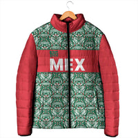 Mexico WC26 Custom Padded Jacket Minimalist Aztec Eagle El Tricolor