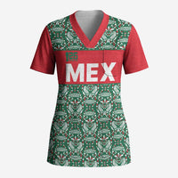 Mexico WC26 Custom Scrub Top Minimalist Aztec Eagle El Tricolor