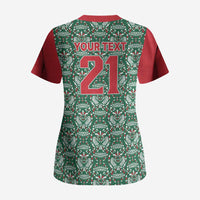 Mexico WC26 Custom Scrub Top Minimalist Aztec Eagle El Tricolor