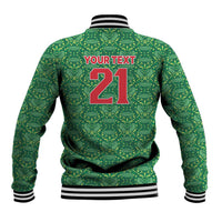 Mexico WC26 Custom Baseball Jacket Minimalist Aztec Eagle Green Color