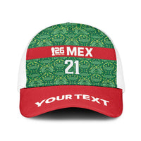 Mexico WC26 Custom Baseball Net Cap Minimalist Aztec Eagle Green Color