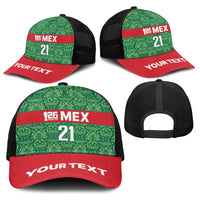 Mexico WC26 Custom Baseball Net Cap Minimalist Aztec Eagle Green Color