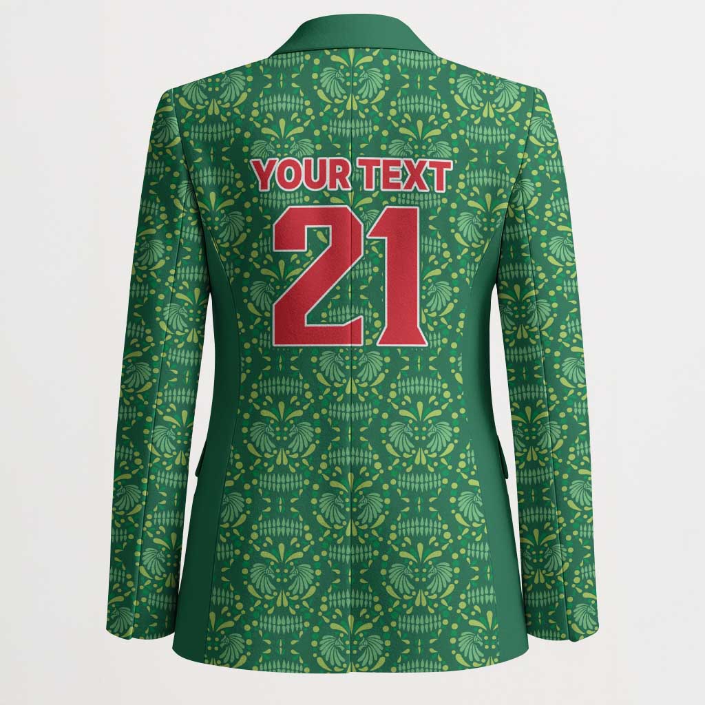 Mexico WC26 Custom Blazer Minimalist Aztec Eagle Green Color