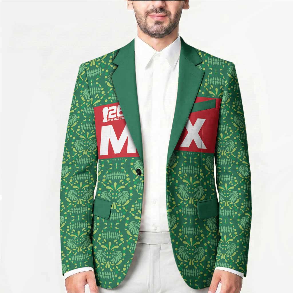 Mexico WC26 Custom Blazer Minimalist Aztec Eagle Green Color