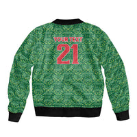 Mexico WC26 Custom Bomber Jacket Minimalist Aztec Eagle Green Color