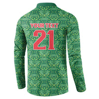 Mexico WC26 Custom Button Sweatshirt Minimalist Aztec Eagle Green Color
