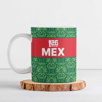 Mexico WC26 Custom Ceramic Mug Minimalist Aztec Eagle Green Color
