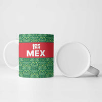 Mexico WC26 Custom Ceramic Mug Minimalist Aztec Eagle Green Color