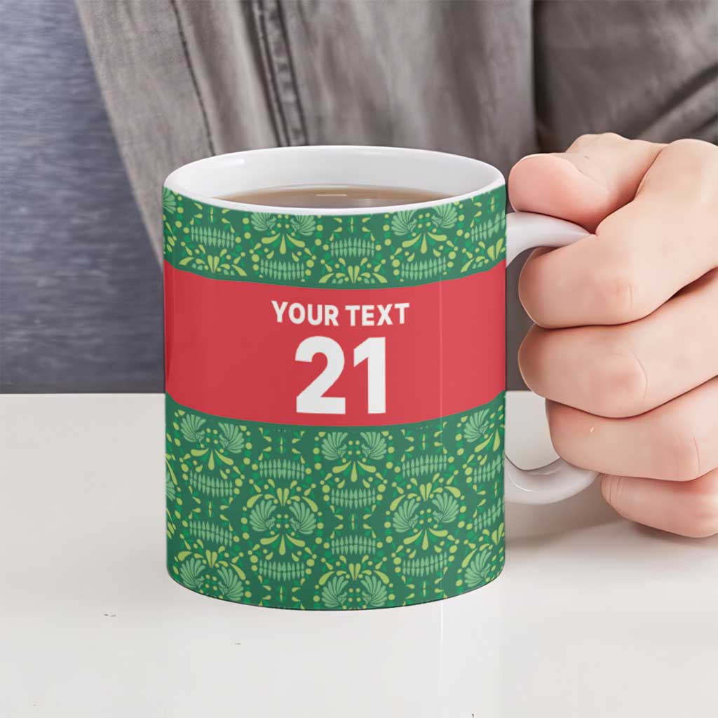 Mexico WC26 Custom Ceramic Mug Minimalist Aztec Eagle Green Color