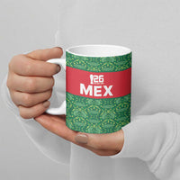 Mexico WC26 Custom Ceramic Mug Minimalist Aztec Eagle Green Color
