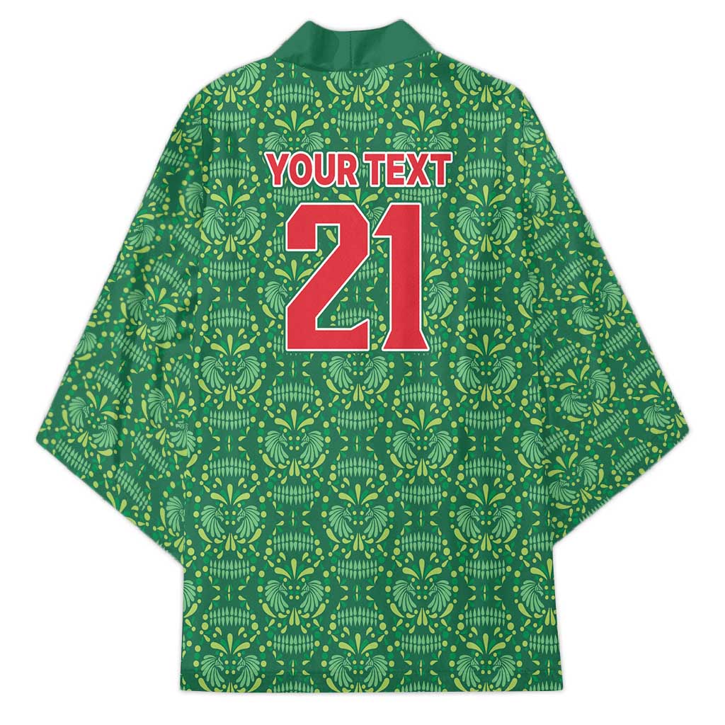 Mexico WC26 Custom Kimono Minimalist Aztec Eagle Green Color