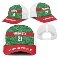 Mexico WC26 Custom Mesh Trucker Cap Minimalist Aztec Eagle Green Color