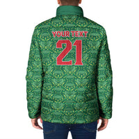 Mexico WC26 Custom Padded Jacket Minimalist Aztec Eagle Green Color