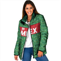 Mexico WC26 Custom Padded Jacket Minimalist Aztec Eagle Green Color