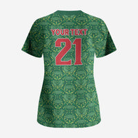 Mexico WC26 Custom Scrub Top Minimalist Aztec Eagle Green Color