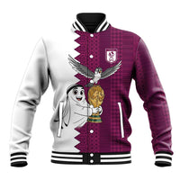 Qatar WC26 Custom Baseball Jacket Funny La'eeb with Arabic Pattern