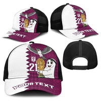 Qatar WC26 Custom Baseball Net Cap Funny La'eeb with Arabic Pattern