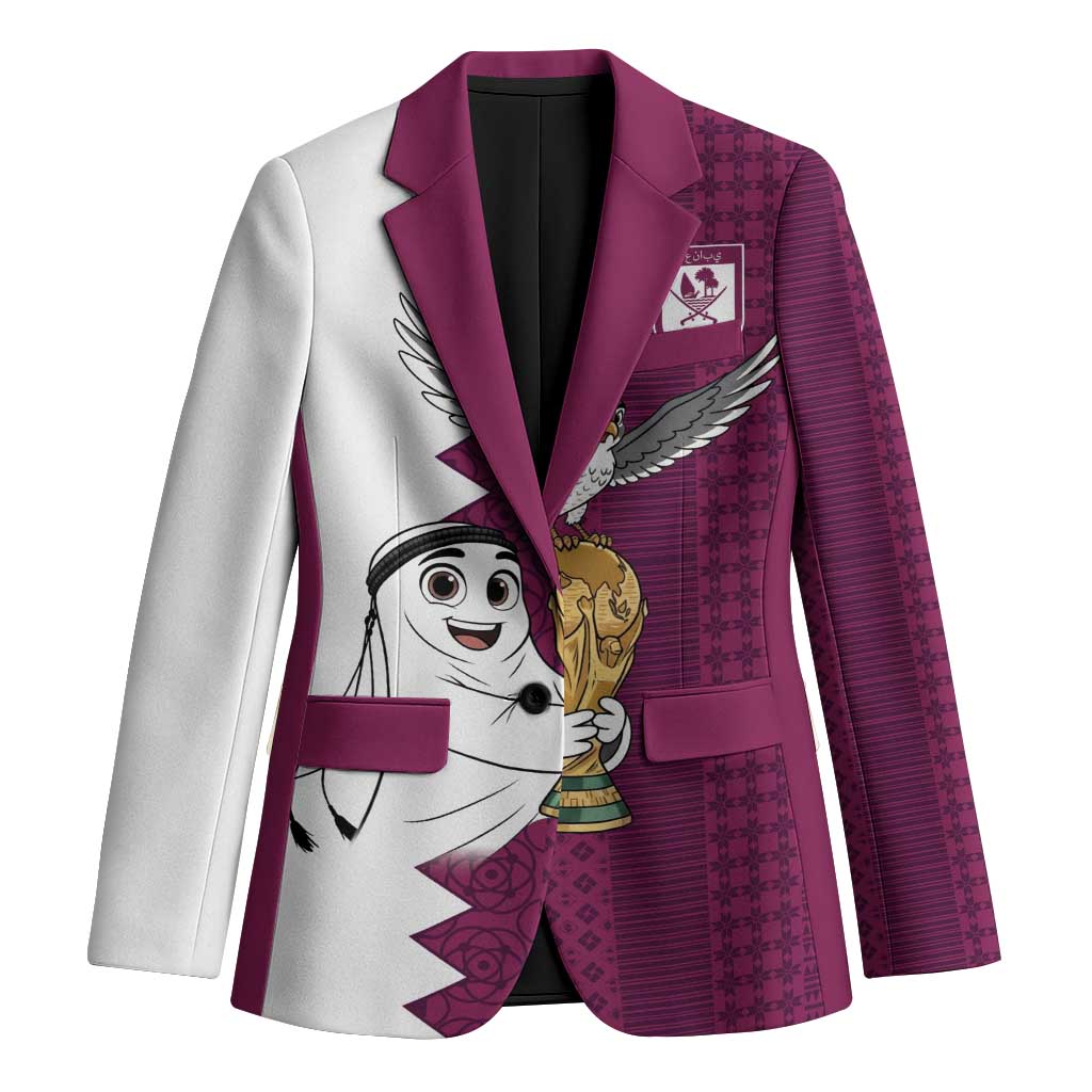 Qatar WC26 Custom Blazer Funny La'eeb with Arabic Pattern