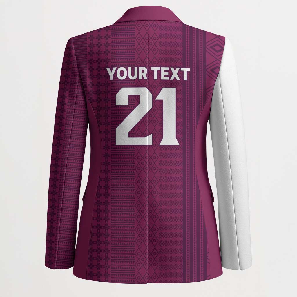 Qatar WC26 Custom Blazer Funny La'eeb with Arabic Pattern